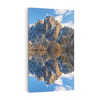 Obraz na płótnie 50x70 - Górskie odbicie jeziora - góry, jezioro