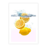 Plakat bez ramy 21x30 - Świeże cytryny pełne smaku - cytryny, owoce
