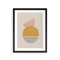 Plakat w ramie 30x40 - Krótka Forma - abstrakcyjna sztuka, boho kształty - rama czarna