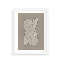 Plakat w ramie 30x40 - Zaklęte Anomalie - nowoczesna geometryczna sztuka, loftowe wnętrze - rama biała