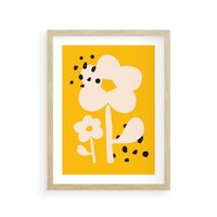 Plakat w ramie 50x70 - Bezgraniczne Impulsy - abstrakcyjny kwiat, plakat - rama drewno