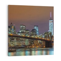 Obraz na płótnie 60x60 - Ikona Nowego Jorku - most, Nowy Jork