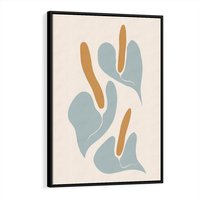 Obraz w ramie 70x100 - Kwiaty Pasteli - kwiaty, nowoczesne i minimalistyczne - rama czarna