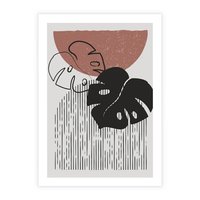 Plakat bez ramy 30x40 - Nowoczesna Monstera: Szkic w Grafice - nowoczesna grafika, monstera