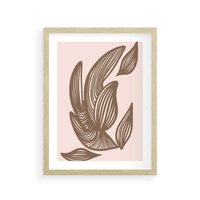Plakat w ramie 30x40 - Nowoczesne Harmonie - skandynawski styl, plakat - rama drewno