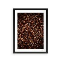 Plakat w ramie 40x50 - Jesienny Dywan - dywan z suchych liści, jesień - rama czarna