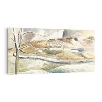 Obraz na płótnie 120x60 - Moonrise over Cleeve Hill (1945), Paul Nash - Reprodukcja - reprodukcja, obraz na płótnie