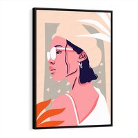 Obraz w ramie 50x70 - Kobieca Esencja - nowoczesny plakat, styl retro - rama czarna