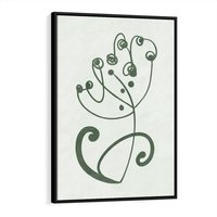 Obraz w ramie 50x70 - Zieleń Wyjątkowego Ukojenia - zielony odcień, abstrakcja - rama czarna