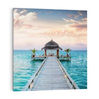 Obraz na płótnie 50x50 - Morski Pomost - morze, pomost