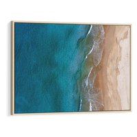 Obraz w ramie 120x80 - Spokój nad morzem - morze, plaża - rama drewno