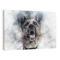 Obraz na płótnie 120x80 - Pies - wierny towarzysz - pies, sztuka