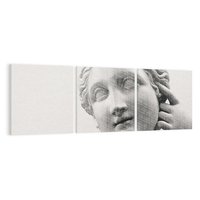 Obraz na płótnie 150x50 - Szarość w Kamieniu - monochromatyczna marmurowa rzeźba, odcienie szarości