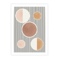 Plakat bez ramy 40x50 - Rozplątane Granice - abstrakacyjna nowoczesna sztuka, koła okręgi