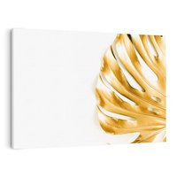 Obraz na płótnie 100x70 - Przyjemność dla Oczu - złote, liście