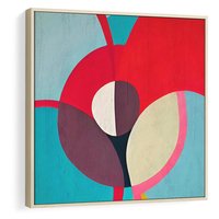 Obraz w ramie 50x50 - Kolorowe Odsłony Inspiracji - abstrakcyjny obraz, olejny - rama drewno