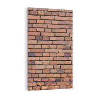 Obraz na płótnie 70x100 - Mur cegieł: industrialny urok - cegły, mur