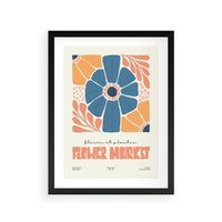 Plakat w ramie 30x40 - Rozbijające Widoki - kwiaty, nowoczesny plakat - rama czarna