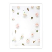 Plakat bez ramy 21x30 - Romantyczna Kompozycja z Różami - kompozycja kwiatowa, róże