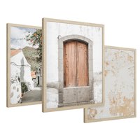 Zestaw obrazy w ramie 40x50 galeria - Włochy, południe, podróż, wakacje - rama drewno