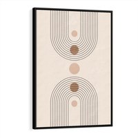 Obraz w ramie 50x70 - Zgeometryzowane Wizje - boho plakat, minimalizm - rama czarna