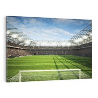 Obraz na płótnie 70x50 - Piłkarskie emocje - stadion, piłka nożna