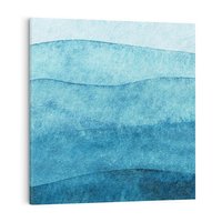 Obraz na płótnie 40x40 - Kolorowe fale akwareli - akwarela, fale