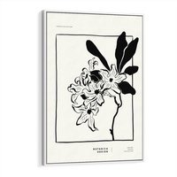 Obraz w ramie 80x120 - Kwiatowe przestrzenie - kwiat, grafika - rama biała