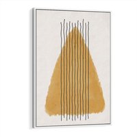 Obraz w ramie 50x70 - Migocące Impulsy - abstrakcyjna akwarelowa plama, nieregularne kreski - rama biała