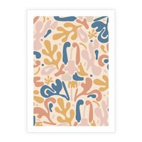 Plakat bez ramy 40x50 - Symfonia Radosnych Barw - abstrakcyjne pastelowe formy, nowoczesna grafika w stylu boho