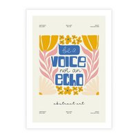 Plakat bez ramy 21x30 - Złote Impulsy - typografia, kwiaty