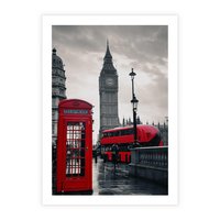 Plakat bez ramy 21x30 - Londyński Klimat Telefoniczny - Londyn, telefon