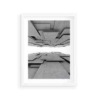 Plakat w ramie 50x70 - Architektura 3D - architektura, 3D - rama biała