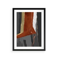 Plakat w ramie 30x40 - Abstrakcyjna impresja - abstrakcja, nowoczesny - rama czarna