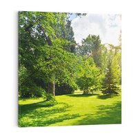 Obraz na płótnie 40x40 - Ogród: urok drzew i roślinności - ogród, drzewa