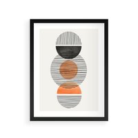 Plakat w ramie 50x70 - Geometryczna Abstrakcja - abstrakcja, nowoczesny obraz - rama czarna