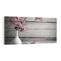 Obraz na płótnie 120x60 - Harmonia w wazonie - kwiaty, wazon
