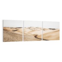 Obraz na płótnie 120x40 - Refleksyjny taniec myśli - pustynny krajobraz, odcienie sepii