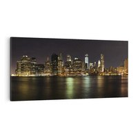 Obraz na płótnie 100x50 - Nowy Jork nocą - New York, Nowy