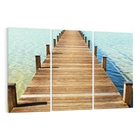 Obraz na płótnie 120x80 - Pomost nad morską przestrzenią - pomost, morze