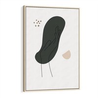 Obraz w ramie 70x100 - Tajemnicze Impulsy - szkic jedną linią, one lone - rama drewno