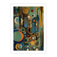 Plakat bez ramy 21x30 - Wibracje Wymyślnych Form - abstrakcyjny obraz, mnogość kolorów