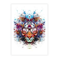 Plakat bez ramy 40x50 - Tygrys w graficznej oprawie - tygrys, grafika