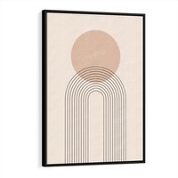 Obraz w ramie 70x100 - Konturem Zdefiniowane - boho plakat, minimalizm - rama czarna