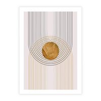 Plakat bez ramy 50x70 - Złota Geometria - styl modern, złoto