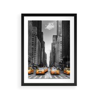 Plakat w ramie 50x70 - Wibracje Nowego Jorku - miasto, Nowy Jork - rama czarna