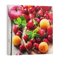 Obraz na płótnie 80x80 - Owoce w restauracji artystycznie - owoce, restauracja
