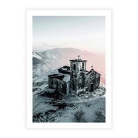 Plakat bez ramy 21x30 - Stary Kościół w Górach - stary kościół, ruiny