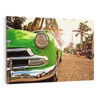 Obraz na płótnie 100x70 - Kubańska przygoda: TAXI przez Hawanę - Kuba, Hawana