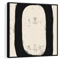 Obraz w ramie 50x50 - Wnętrza Kształtów - abstrakcja, minimalizm - rama czarna